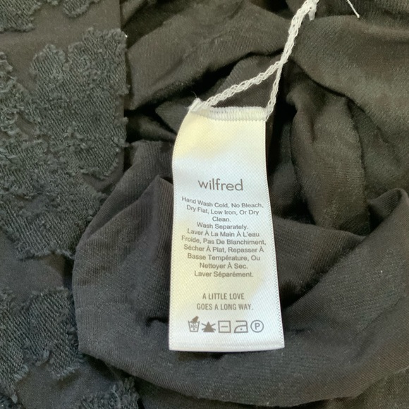 Aritzia Wilfred Free Black Lace Short Sleeve Top sz S - Picture 5 of 5